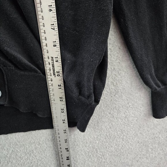 Comme Des Garcons PLAY Men Sweatshirt M Black Heart Patch Embroidery Cardigan - Picture 3 of 7